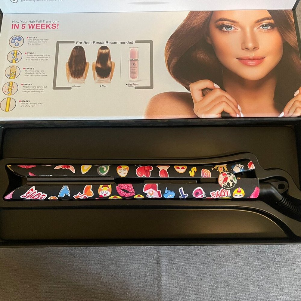 ROYALE PLATINUM HAIR STRAIGHTNER IRON HEATING ELEMENT-1.25 " PURE CERAMIC PLATES - Picture 2 of 4